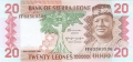 Sierra Leone 20 Leones, 24.8.1984